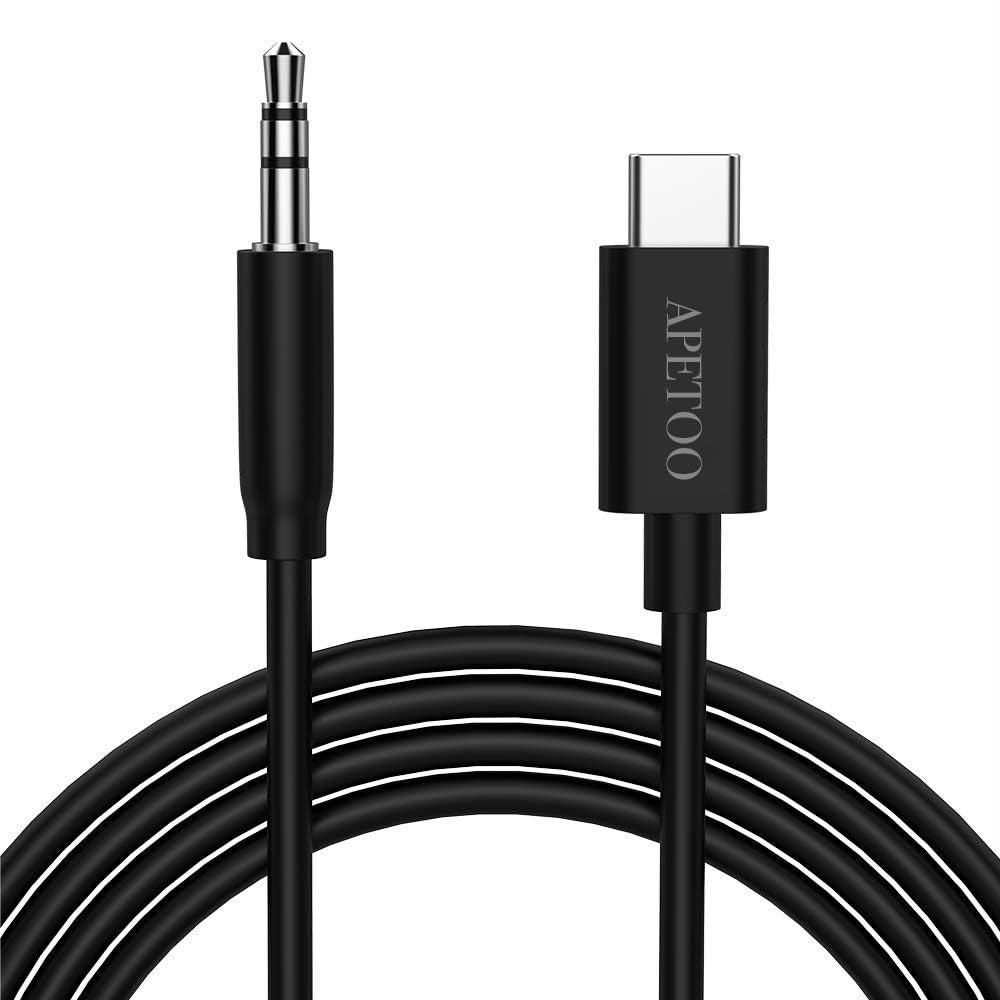APETOO USB C to 3.5mm Aux Jack Cable for iPhone 17 16 15 Pro Max Plus, for Samsung S25 S24+ S23 Ultra S22 S21 S20 FE Note 20 10+,6.6ft USB Type C to 3.5mm Male Cord Car Stereo for Google Pixel/OnePlus